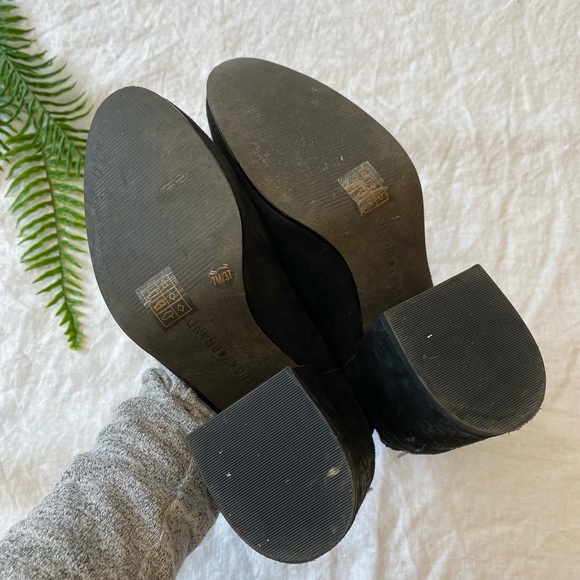 Lucky Brand Ravynn Ankle Boot Black Leather Block Heel - Picture 10 of 12